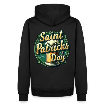 Saint Patrick`s Day Beer - Männer Premium Bio Hoodie - Schwarz - Hinten - Nico (187cm)
