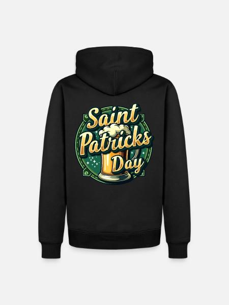 Saint Patrick's Day Beer - Men’s Premium Organic Hoodie - black
