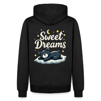 Teddy Bear Sweet Dreams Chemise de nuit officielle - Sweat à capuche Premium bio Homme - noir - Dos - Nico (187cm)