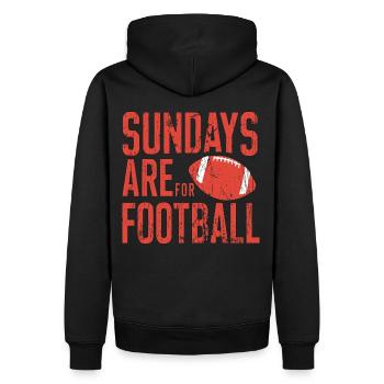 Sundays Are for Football American Football - Männer Premium Bio Hoodie - Schwarz - Hinten - Nico (187cm)
