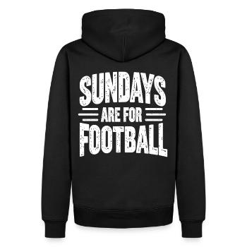 Le dimanche, c’est le football américain - Sweat à capuche Premium bio Homme - noir - Dos - Nico (187cm)
