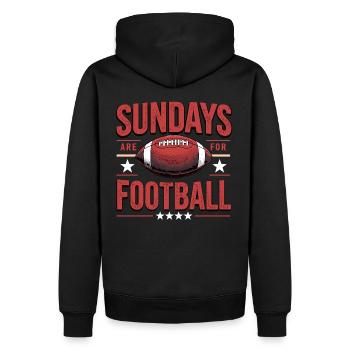 Le dimanche, c’est le football américain - Sweat à capuche Premium bio Homme - noir - Dos - Nico (187cm)