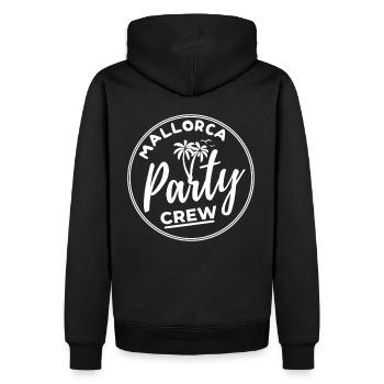 Mallorca Party Crew Sommer, Sonne & Partyfeeling - Männer Premium Bio Hoodie - Schwarz - Hinten - Nico (187cm)