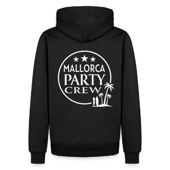 Mallorca Party Crew Sommer, Sonne & Partyfeeling - Männer Premium Bio Hoodie - Schwarz - Hinten - Nico (187cm)