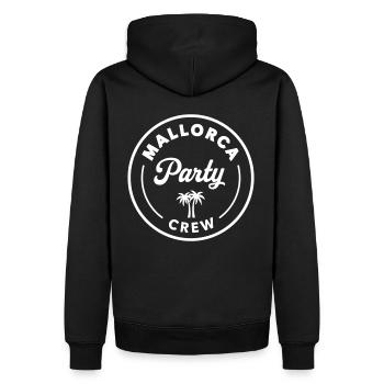 Mallorca Party Crew Sommer, Sonne & Partyfeeling - Männer Premium Bio Hoodie - Schwarz - Hinten - Nico (187cm)