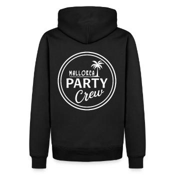 Mallorca Party Crew Sommer, Sonne & Partyfeeling - Männer Premium Bio Hoodie - Schwarz - Hinten - Nico (187cm)