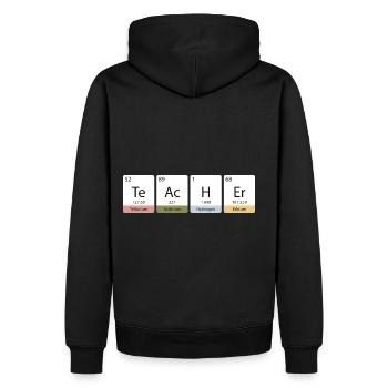 Professeur chimie chimie prof école dictons cadeau - Sweat à capuche Premium bio Homme - noir - Dos - Nico (187cm)
