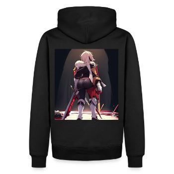 Lost fight - Männer Premium Bio Hoodie - Schwarz - Hinten - Nico (187cm)