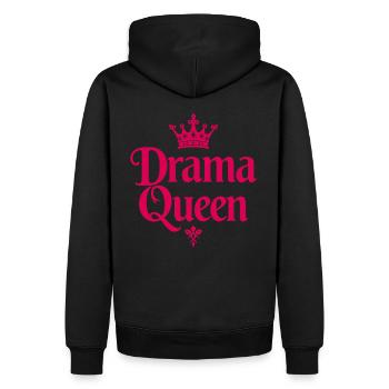 Drama Queen Krone Spruch - Männer Premium Bio Hoodie - Schwarz - Hinten - Nico (187cm)