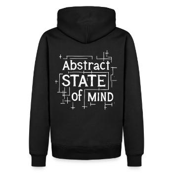 Abstract State of Mind Quote - Men’s Premium Organic Hoodie - black - Back - Nico (187cm)