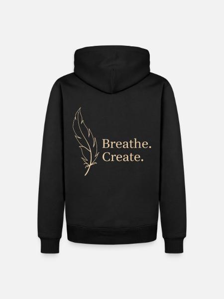Breath Create Feather Lightness - Men’s Premium Organic Hoodie - black