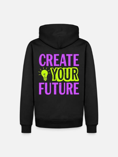 Create Your Future Light Bulb - Men’s Premium Organic Hoodie - black