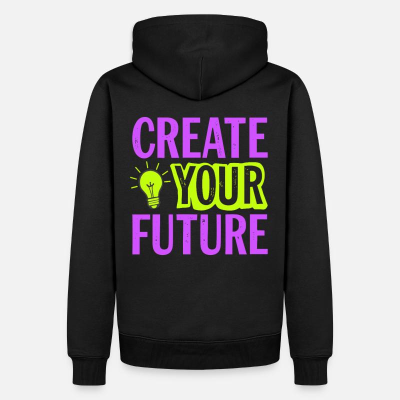 Create Your Future Light Bulb - Men’s Premium Organic Hoodie - black