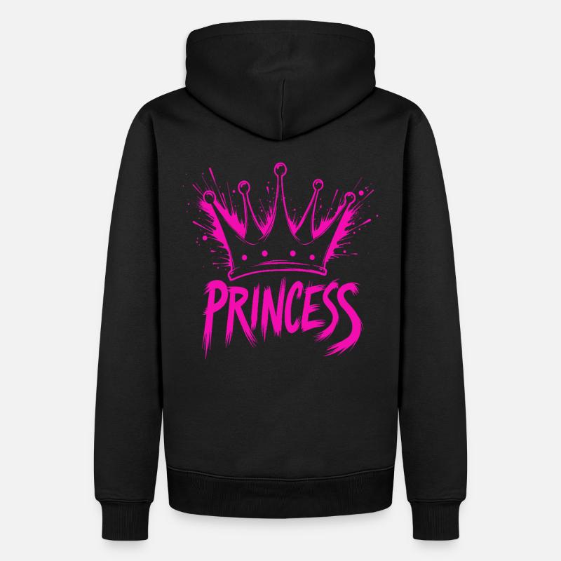 Prinzessin Krone Splash - Männer Premium Bio Hoodie - Schwarz