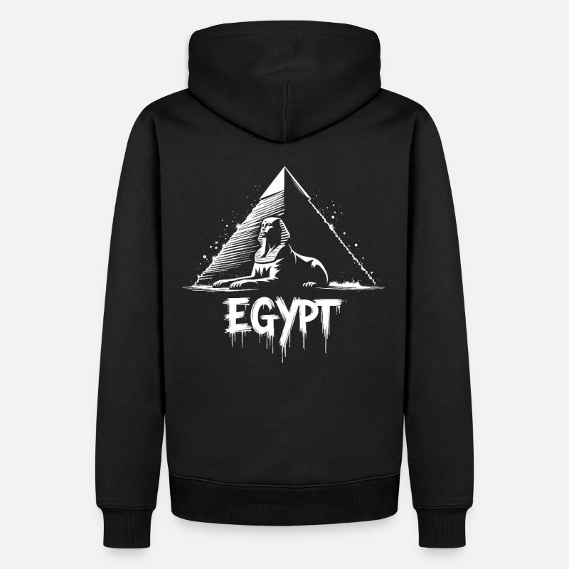 Pyramide du Sphinx d’Égypte - Sweat à capuche Premium bio Homme - noir