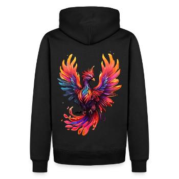 Firebird - Sweat à capuche Premium bio Homme - noir - Dos - Nico (187cm)
