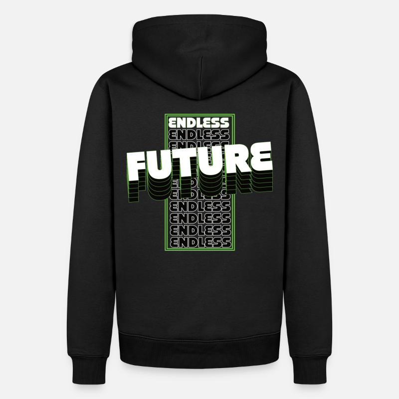 ENDLESS FUTURE - Männer Premium Bio Hoodie - Schwarz
