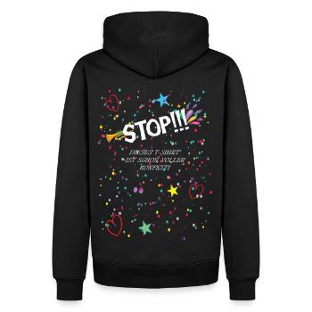 Kölle Fasching Karneval Konfetti Kostüm - Männer Premium Bio Hoodie - Schwarz - Hinten - Nico (187cm)