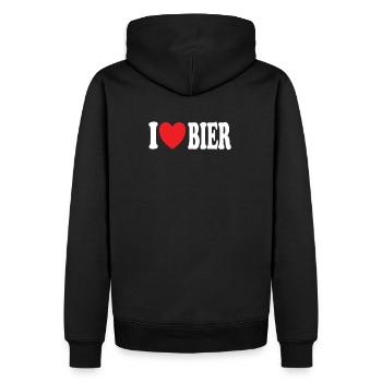 I Love Bier Beer - Men’s Premium Organic Hoodie - black - Back - Nico (187cm)