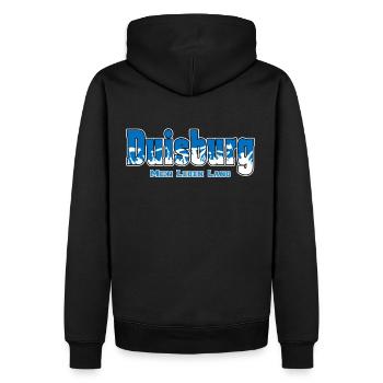 Duisburg Fussball Fans Mein Leben Lang - Männer Premium Bio Hoodie - Schwarz - Hinten - Nico (187cm)