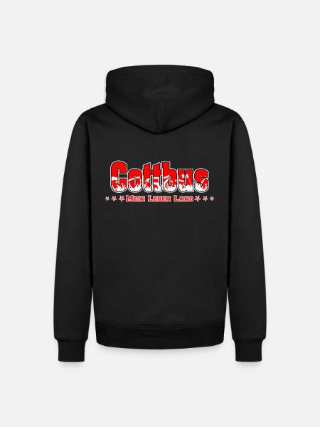 Cottbus Fussball Fans Mein Leben Lang - Männer Premium Bio Hoodie - Schwarz