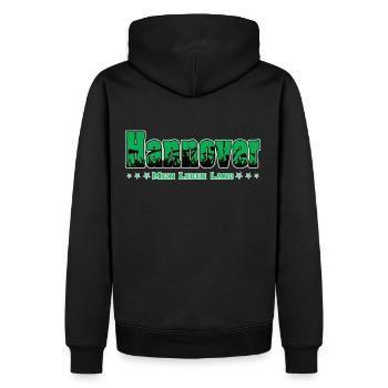 Hannover Fussball Fans Mein Leben Lang - Männer Premium Bio Hoodie - Schwarz - Hinten - Nico (187cm)