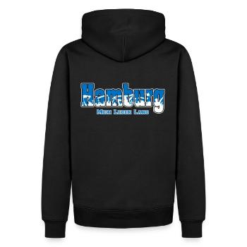 Hamburg Fussball Fans Mein Leben Lang - Männer Premium Bio Hoodie - Schwarz - Hinten - Nico (187cm)