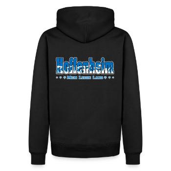 Hoffenheim Fussball Fans Mein Leben Lang - Männer Premium Bio Hoodie - Schwarz - Hinten - Nico (187cm)