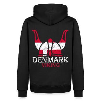 Vikings du Danemark - Sweat à capuche Premium bio Homme - noir - Dos - Nico (187cm)