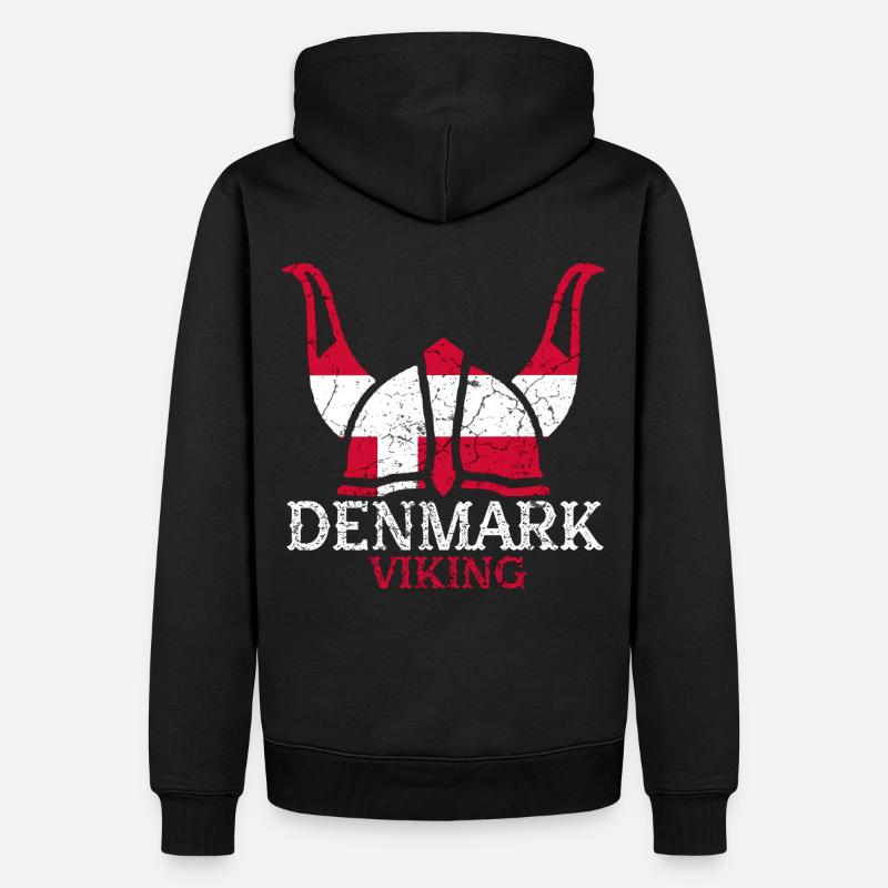Vikings du Danemark - Sweat à capuche Premium bio Homme - noir
