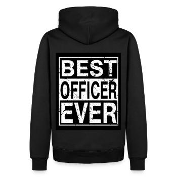 Policier Meilleur Policier - Sweat à capuche Premium bio Homme - noir - Dos - Nico (187cm)