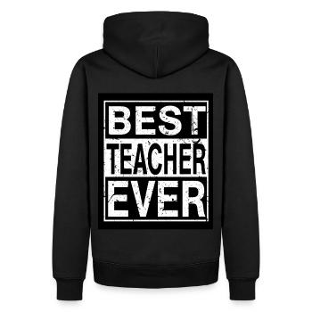 Lehrer Bester Lehrer - Männer Premium Bio Hoodie - Schwarz - Hinten - Nico (187cm)