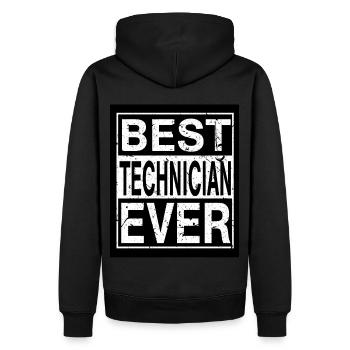 Techniker Bester Techniker - Männer Premium Bio Hoodie - Schwarz - Hinten - Nico (187cm)
