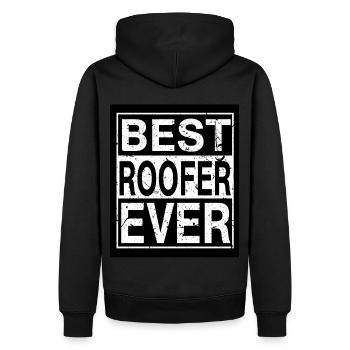 Couvreur Meilleur couvreur - Sweat à capuche Premium bio Homme - noir - Dos - Nico (187cm)