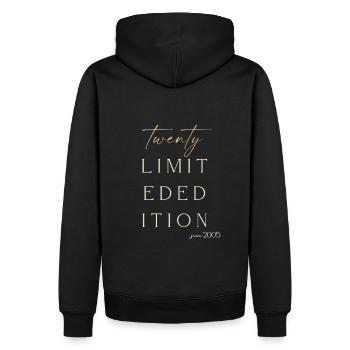 20th Birthday limited edition since 2005 Gift - Men’s Premium Organic Hoodie - black - Back - Nico (187cm)