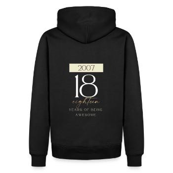 18 ans d’anniversaire d’être génial 2007 Cadeau - Sweat à capuche Premium bio Homme - noir - Dos - Nico (187cm)