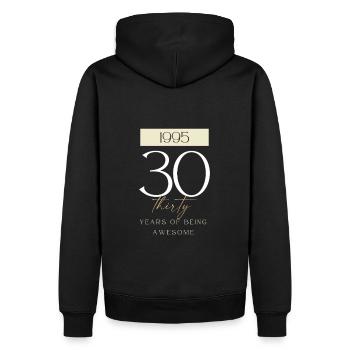 30th birthday years of being awesome 1995 gift - Men’s Premium Organic Hoodie - black - Back - Nico (187cm)