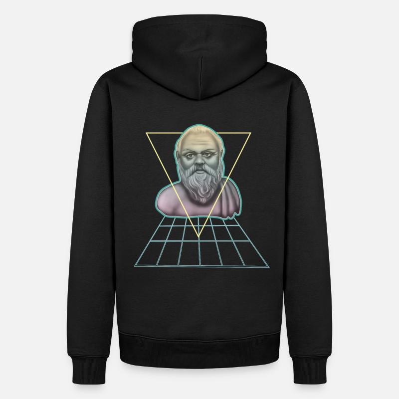 Socrate Philosophe grec moderne - Sweat à capuche Premium bio Homme - noir