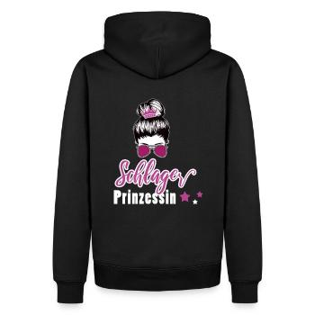 Schlagerprinzessin Schlagerfan Schlager Geschenk - Männer Premium Bio Hoodie - Schwarz - Hinten - Nico (187cm)