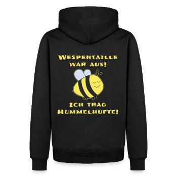 Mollige Abnehmen Dicker Bauch Lustiger Spruch - Männer Premium Bio Hoodie - Schwarz - Hinten - Nico (187cm)