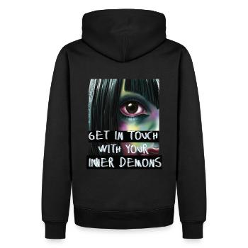 Anime Japan Demons - Men’s Premium Organic Hoodie - black - Back - Nico (187cm)
