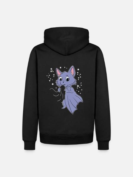 Kawaii Bat - Men’s Premium Organic Hoodie - black
