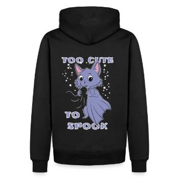 Chauve-souris kawaii Halloween - Sweat à capuche Premium bio Homme - noir - Dos - Nico (187cm)