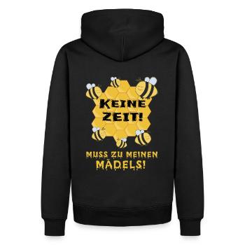 Imker Lustiger Spruch - Männer Premium Bio Hoodie - Schwarz - Hinten - Nico (187cm)