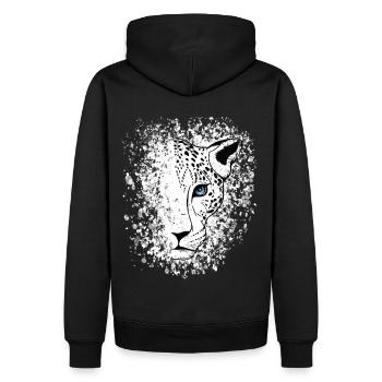Léopard des neiges Cool Big Cat - Sweat à capuche Premium bio Homme - noir - Dos - Nico (187cm)
