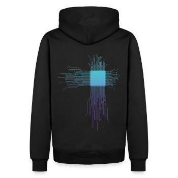 Elektroniker Informatiker Geschenk - Männer Premium Bio Hoodie - Schwarz - Hinten - Nico (187cm)
