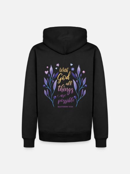 Religious Quote Christian Gift - Men’s Premium Organic Hoodie - black
