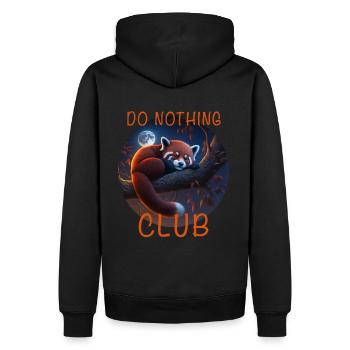 Roter Panda - Männer Premium Bio Hoodie - Schwarz - Hinten - Nico (187cm)