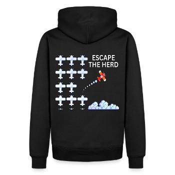Observateur d’avion d’aviation et conception de photographe - Sweat à capuche Premium bio Homme - noir - Dos - Nico (187cm)