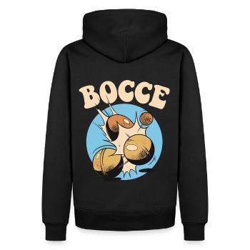 Bocce Spruch Bocce Ball mit Jack Bocci Game Bocce - Männer Premium Bio Hoodie - Schwarz - Hinten - Nico (187cm)